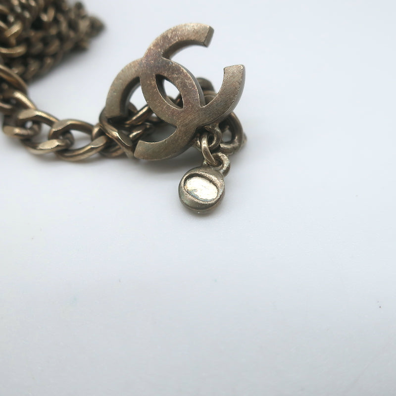 Chanel 06P Runway CC Feather Necklace Draped Chains Pearls &amp; Beads