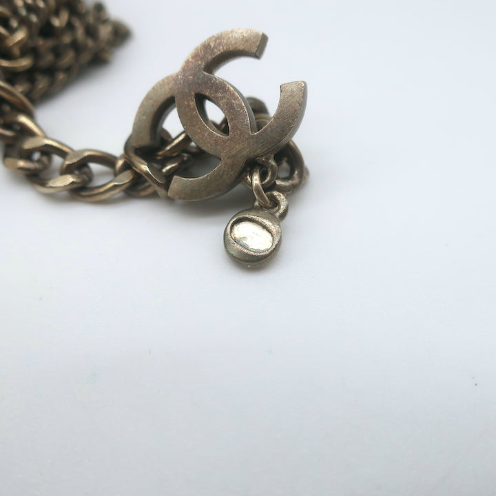 Chanel 06P Runway CC Feather Necklace Draped Chains Pearls &amp; Beads