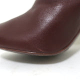 Chanel Pearl Heel Knee High Boots Bordeaux Leather Size 39