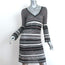 M Missoni Long Sleeve Dress Black/Pink Metallic Striped Knit Size 40