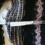 M Missoni Long Sleeve Dress Black/Pink Metallic Striped Knit Size 40