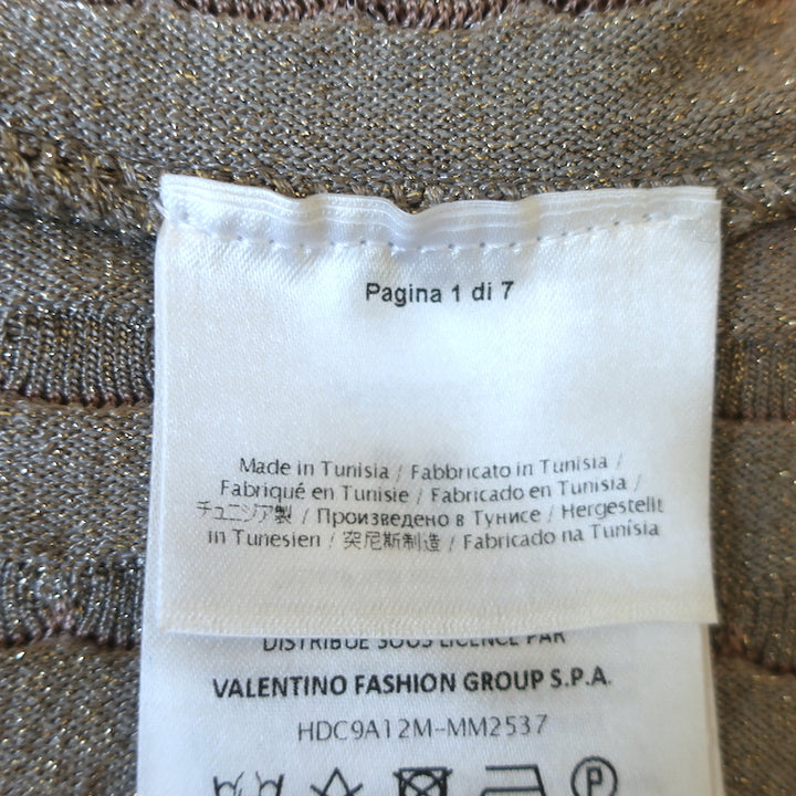 M Missoni Dress Blush/Gold Metallic Scallop Knit Size 42 Sleeveless Fit &amp; Flare