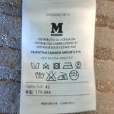 M Missoni Dress Blush/Gold Metallic Scallop Knit Size 42 Sleeveless Fit & Flare