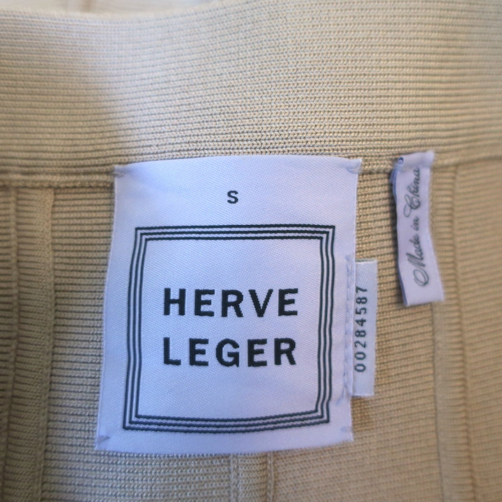 Herve Leger Sabine Flounce Bandage Skirt Dune Size Small