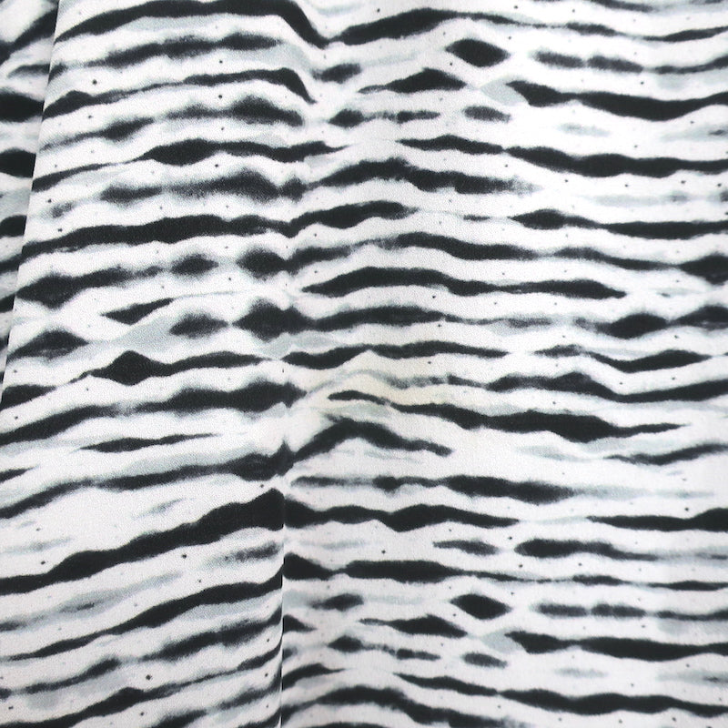 Proenza Schouler Crisscross Neck Dress White/Black Printed Silk Crepe Size 2