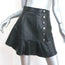 Marissa Webb Ronan Ruffled Leather Mini Skirt Black Size 2