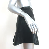 Marissa Webb Ronan Ruffled Leather Mini Skirt Black Size 2