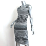 Missoni Sleeveless Dress Silver/Black Metallic Striped Knit Size 40