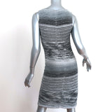 Missoni Sleeveless Dress Silver/Black Metallic Striped Knit Size 40