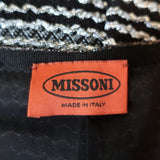 Missoni Sleeveless Dress Silver/Black Metallic Striped Knit Size 40