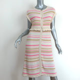 Chanel Resort 2011 Dress Cream/Multi Tweed-Trim Metallic Striped Knit Size 40