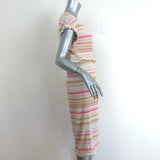 Chanel Resort 2011 Dress Cream/Multi Tweed-Trim Metallic Striped Knit Size 40