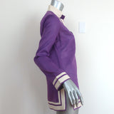 Tory Burch Tory Tunic Purple Cotton Size 2 Long Sleeve Top