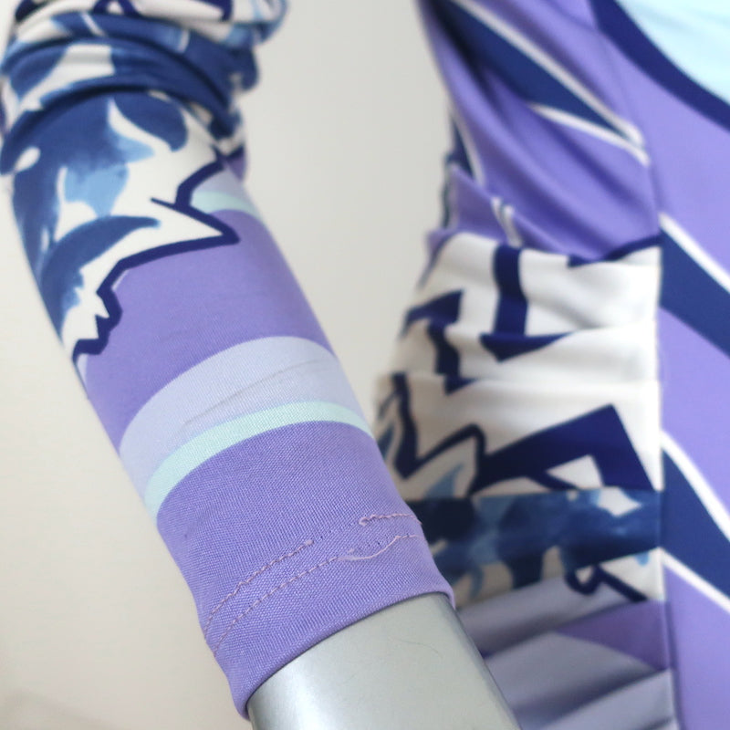 Emilio Pucci Purple Iride Print Midi Dress in Blue