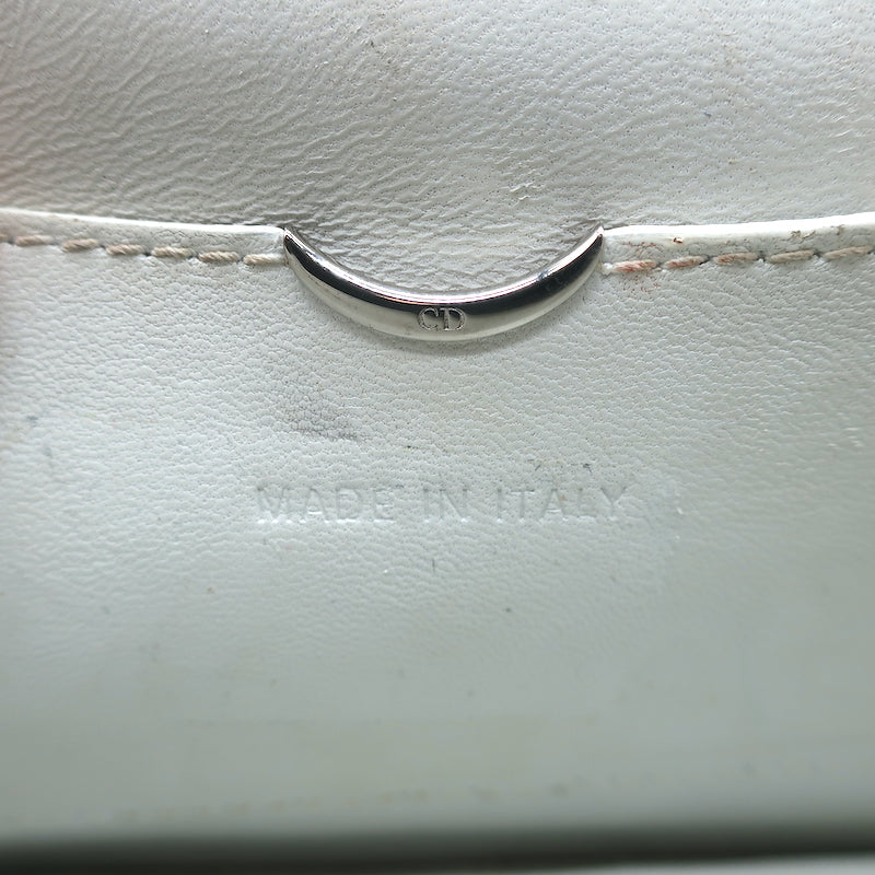 Christian Dior Mini Diorama Bag Cream Floral Print Leather Chain Strap Crossbody