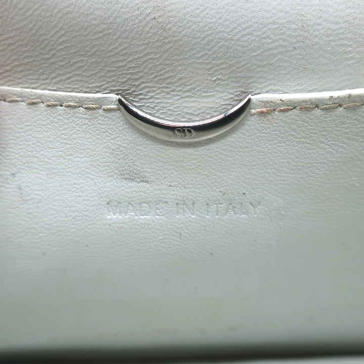 Christian Dior Mini Diorama Bag Cream Floral Print Leather Chain Strap Crossbody