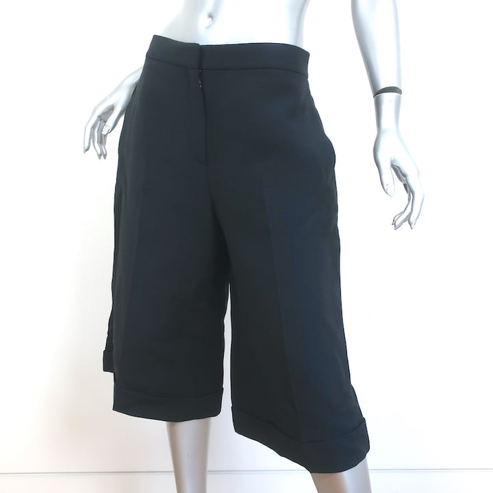 Christian Dior Bermuda Shorts Black Cashmere-Blend Size US 2