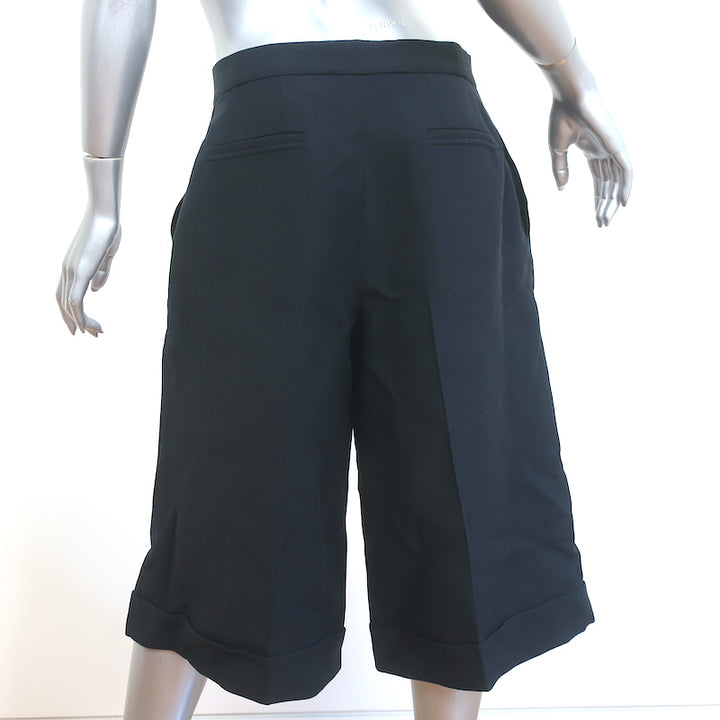 Christian Dior Bermuda Shorts Black Cashmere-Blend Size US 2