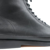 Vince Cooper Lace-Up Ankle Boots Black Leather Size 8