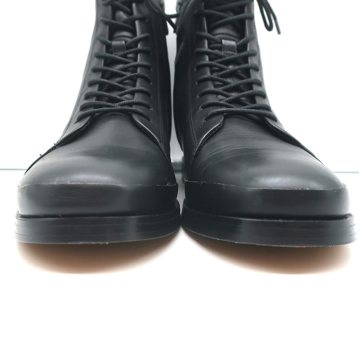 Vince Cooper Lace-Up Ankle Boots Black Leather Size 8