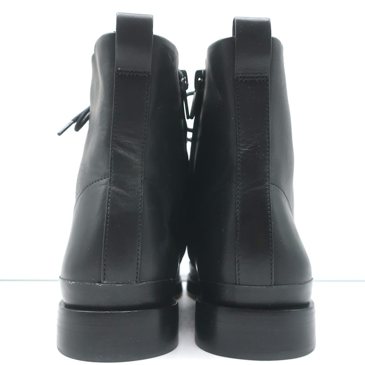 Vince Cooper Lace-Up Ankle Boots Black Leather Size 8