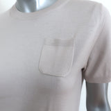 'S Max Mara Wool Tee Egidio Ecru Knit Size Medium Short Sleeve Top