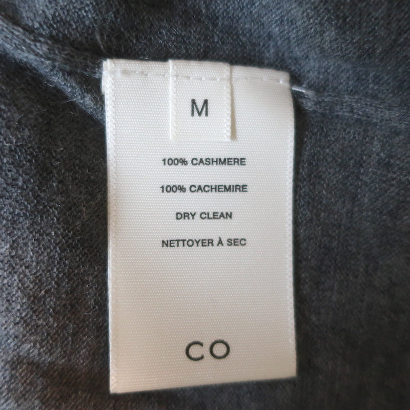 Co Lightweight Cashmere Sweater Gray Size Medium Crewneck Pullover