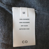 Co Lightweight Cashmere Sweater Gray Size Medium Crewneck Pullover