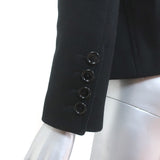 Celine Short Peacoat Black Wool Size 36 Double Breasted Jacket