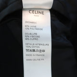 Celine Short Peacoat Black Wool Size 36 Double Breasted Jacket