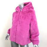 Apparis Pipa Faux Fur Hoodie Jacket Sugar Pink Size Medium NEW
