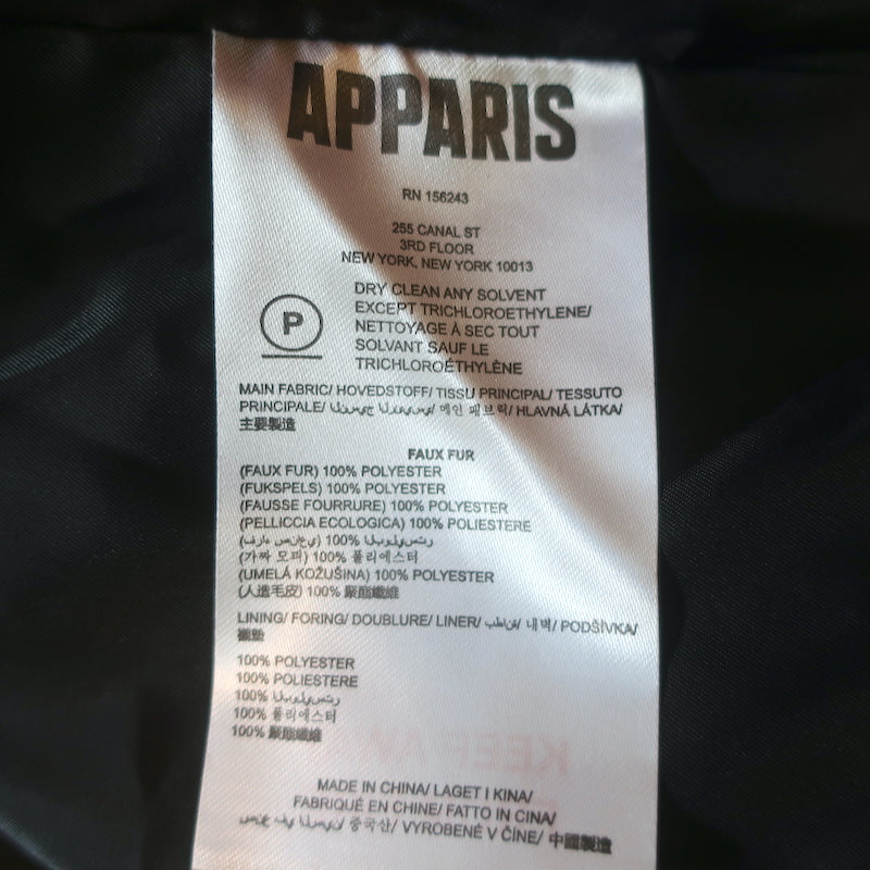 Apparis Pipa Faux Fur Hoodie Jacket Sugar Pink Size Medium NEW