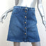 FRAME Snap-Front Denim Mini Skirt Claire Blue Stretch Cotton Size 29