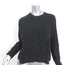 Vince Overlap Panel Crew Sweater Heather Black Ribbed Knit Size Extra Small