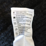 Vince Overlap Panel Crew Sweater Heather Black Ribbed Knit Size Extra Small