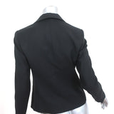 Theory Blazer Nillian Black Stretch Wool Size 4 Two-Button Jacket