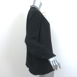 Derek Lam Tie-Neck Blouse Sonia Black Silk Size US 10 Long Sleeve Top NEW