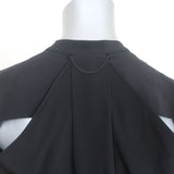 Rag & Bone Tie-Cuff Blouse Dylan Black Silk Size Small Cutout-Back Top