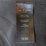 Rag & Bone Tie-Cuff Blouse Dylan Black Silk Size Small Cutout-Back Top