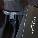 Derek Lam Tie-Neck Blouse Sonia Black Silk Size US 10 Long Sleeve Top NEW