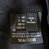 Derek Lam Tie-Neck Blouse Sonia Black Silk Size US 10 Long Sleeve Top NEW