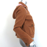 Veronica Beard Cropped Jacket Warren Camel/Pink Wool-Cashmere Size 6 NEW