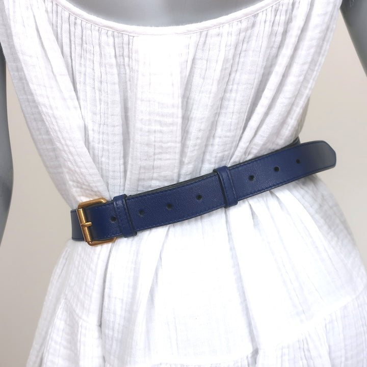 Gucci GG Marmont Belt Bag Navy Matelasse Velvet Size 85