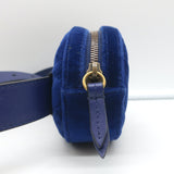 Gucci GG Marmont Belt Bag Navy Matelasse Velvet Size 85