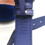 Gucci GG Marmont Belt Bag Navy Matelasse Velvet Size 85