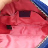 Gucci GG Marmont Belt Bag Navy Matelasse Velvet Size 85