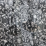 MISA Midi Dress Anis Grommet-Trim Black/White Printed Georgette Size Extra Small