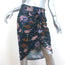 Veronica Beard Ruched Ruffle Skirt Hazel Metallic Floral Print Chiffon Size 8