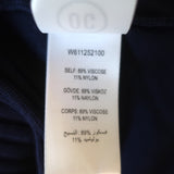 Opening Ceremony Asymmetric Crop Top Navy Linear Ribbed Knit Size Extra Small