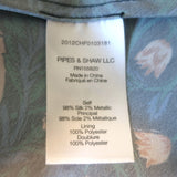 Veronica Beard Ruched Ruffle Skirt Hazel Metallic Floral Print Chiffon Size 8